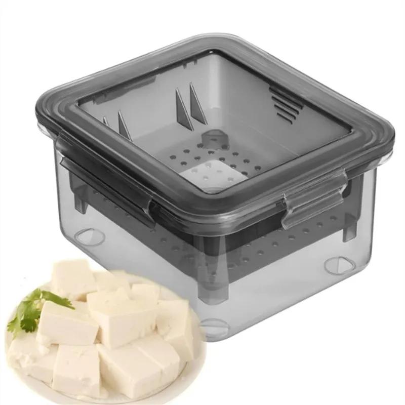 

1pc DIY Plastic Homemade Tofu Maker Press Mold Kit Tofu Making Machine Set Soy Pressing Mould With Cheese Cloth Cuisine