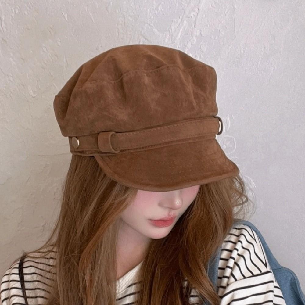Short Brim Suede Berets Warm Painter Hat Fashion Artist Hat  Girls