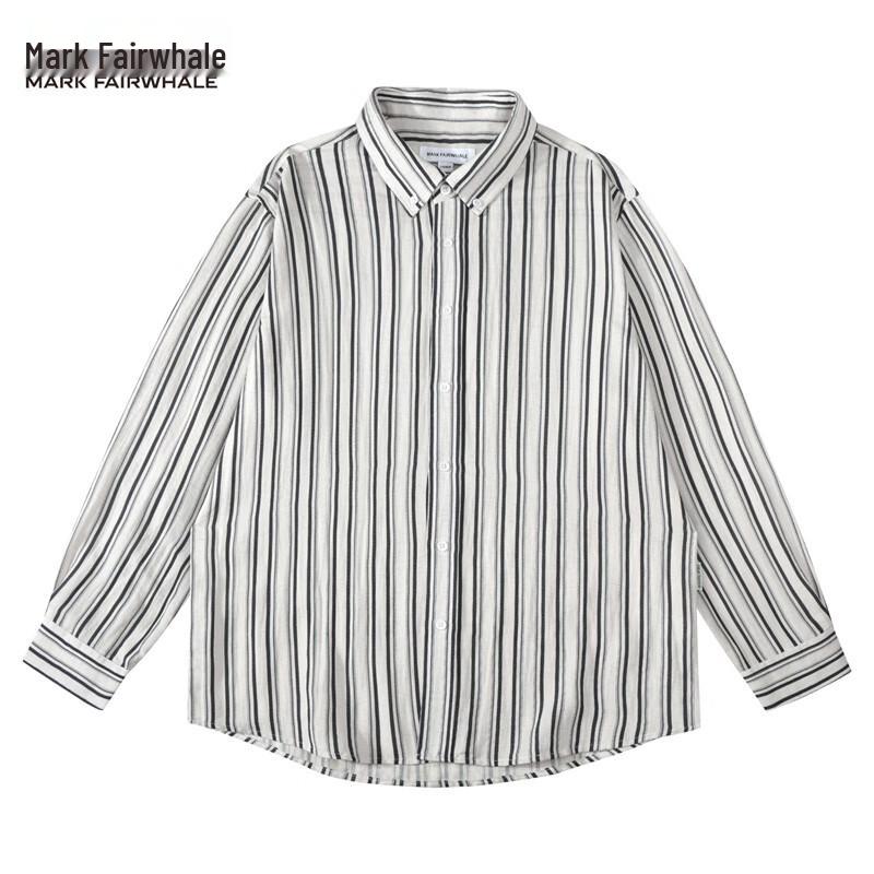 Mark Fairwhale Men s Color Block Stripe Long Sleeve Shirt S