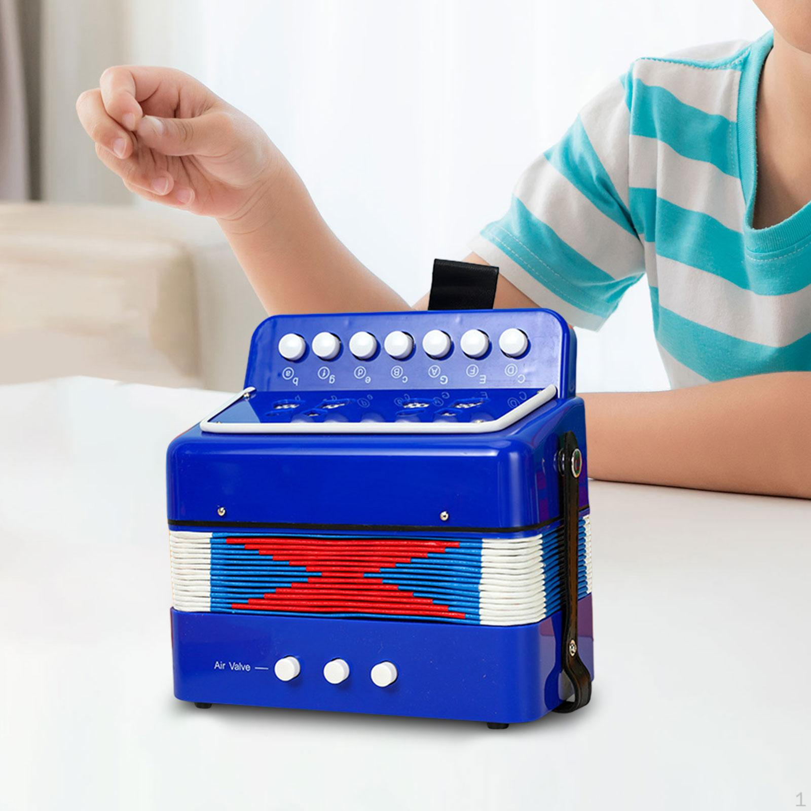

7 Accordion Key Button Learning Tool Musical Toy Instrument Mini Music for Home