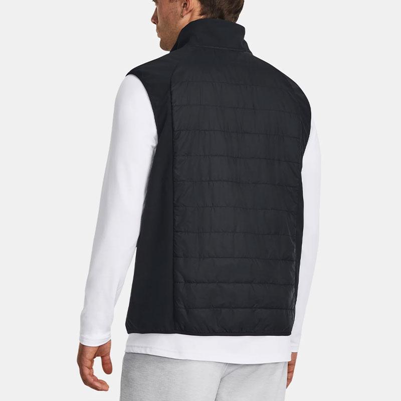 Under Armour Active Hybrid Vest Waterproof Breathable Stand Collar Vest Men Vests Black 1378505-001
