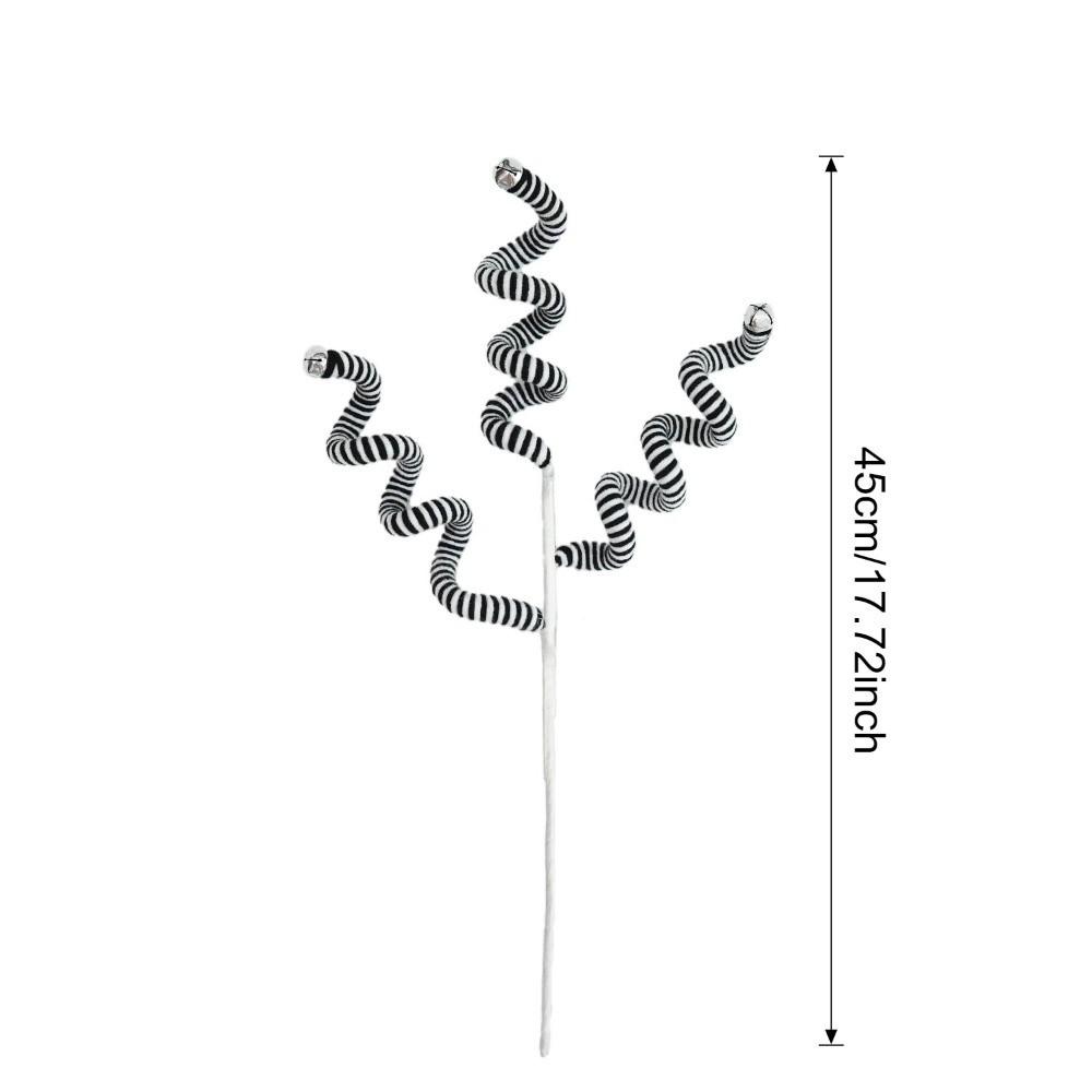 1 Stück lockere Zweige Weihnachten DIY-Strauß mit Glocke Mehrzweck verdrehte Lutscher-Blütenzweige DIY-Zuckerstangen-Zweig