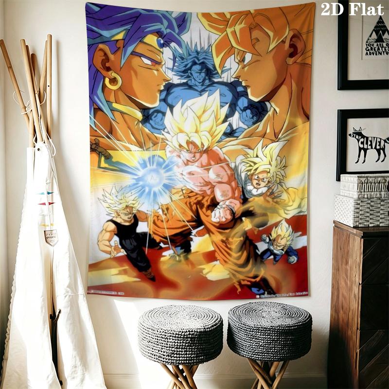 DRAGON BALL Wall Tapestry Aesthetic Wall Hanging Printed Fabric Blanket Decorative Tapestries for Bedroom Living Room Home Decor