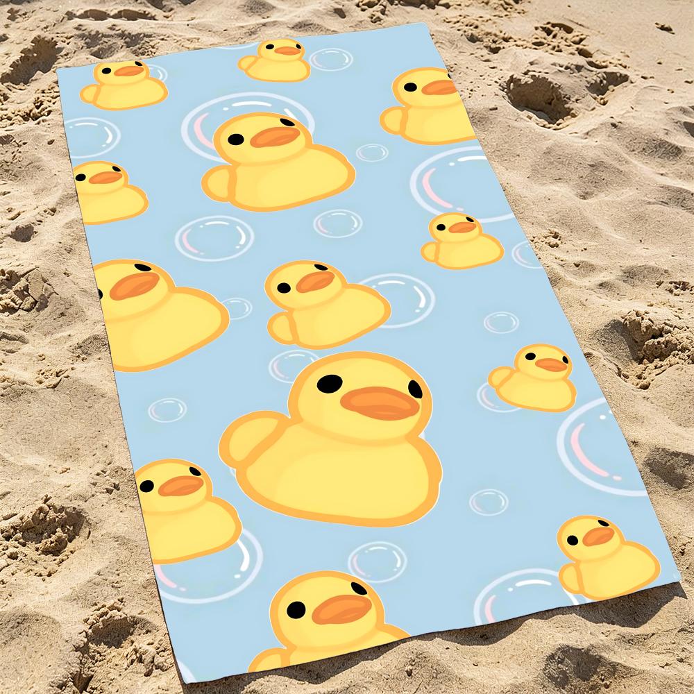 Kleine Gelbe Ente Handtuch Strandtuch Übergröße Super Saugfähig Weich Schwimm Strandtücher Für Männer, Frauen