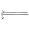 Stainless Steel Towel Rack Lightweight Towel Hanging Rod Rotation Activity Dishcloth Hanger Saving Space for Bathroom Kitchen