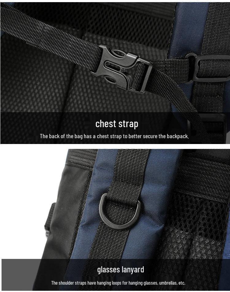 Waterproof 840D Nylon Hiking Backpack - Large Capacity, Multi-Functional, for Outdoor and Mountaineering Activities.