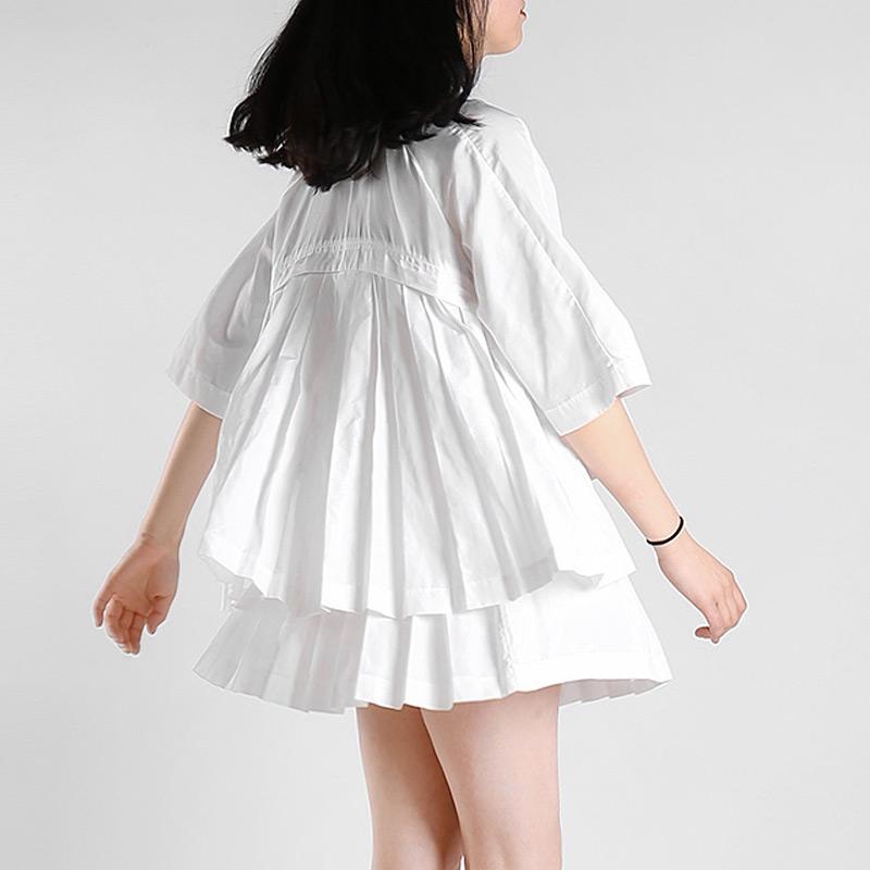 Puma Archive Series Solid Color Logo Sports Knitted Breathable Fashion Pleated Casual Skirt Women skirts White 576463-02
