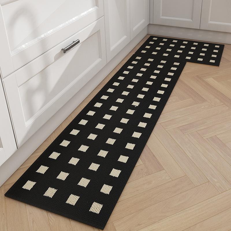 Kitchen Floor Mat Waterproof, Oil-proof Carpet, Washable and Erasable Long Strip Anti-slip, Dirty and Wear-resistant Mat Doormat