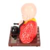 Little Buddhist Monk Ornament Solar Powered Cute Monk Decorative Ornaments for Car Desktop Living Room