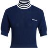 Originals Slim Fit Short Sleeve Knit Top Women Tops Blue JC7680