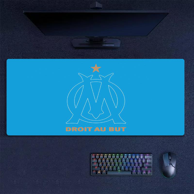 Olympique de Marseille Print Cushion Non-slip Laptop Tablet Big Mousepad XXL Mat Mini PC Playmat With Lock edge
