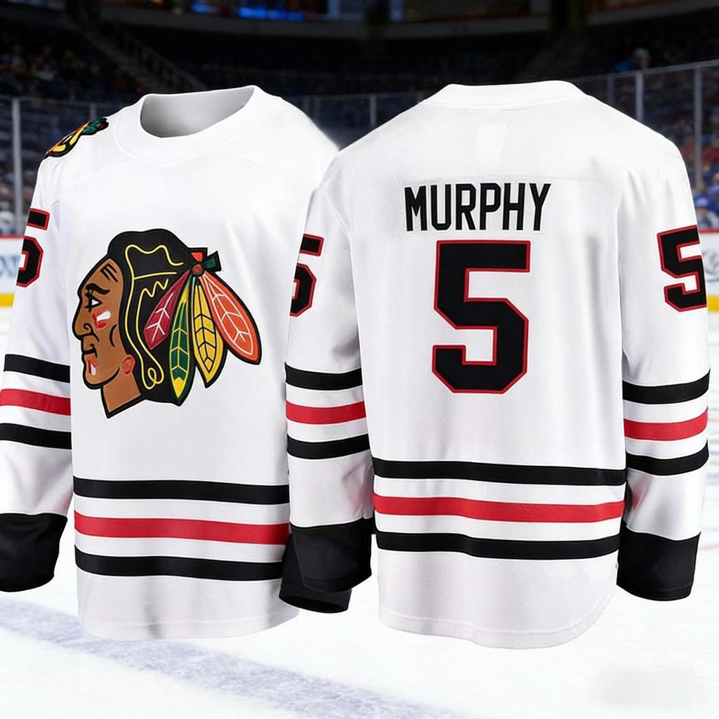 2026 Chicago Miglior Vendita Abbigliamento Sportivo Hockey su Ghiaccio Uomo Edizione Speciale 'Breakthrough' Bianca Manica Lunga Traspirante Asciugatura Rapida Maglia Bambini