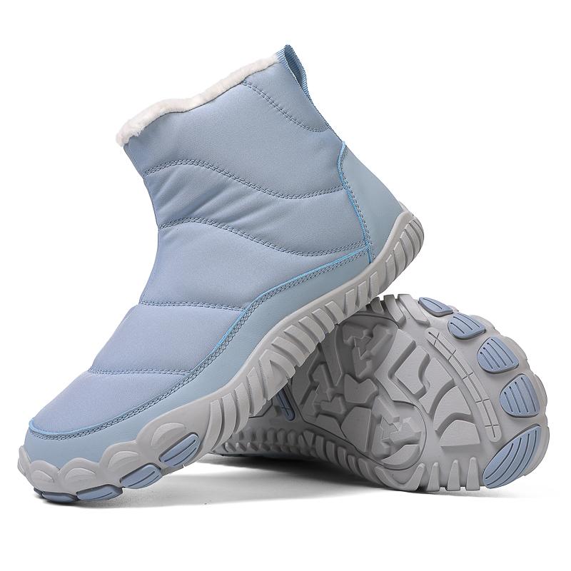 Women's Plush Snow Boots Men's High-top Cotton Shoes Warm Short Boots Non-slip Winter Hiking Shoes