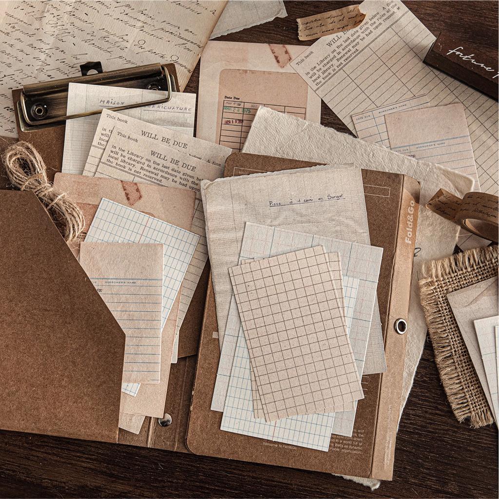 31 Pcs Vintage Collage Scrapbooking Journal Material paper Card Making DIY Retro Source Paper Creative Memo Stationery