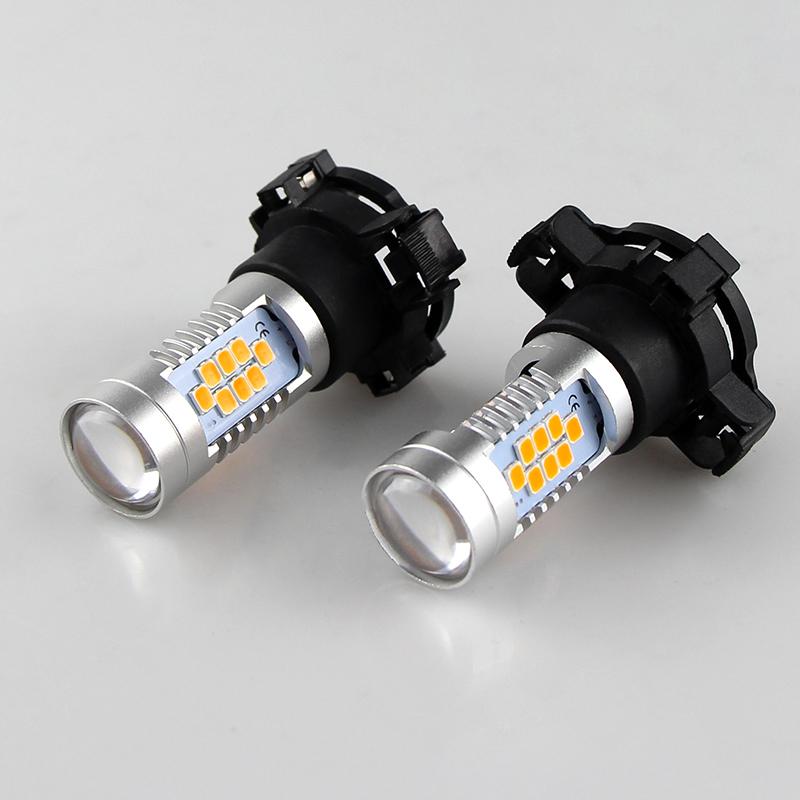 2pcs Amber Yellow PY24W 5200s LED Bulbs For BMW 3 4 5 Series X3 E70 X5 X6 Z4 Front Turn Signal Lights Car AccessoriesTurn Signal 2