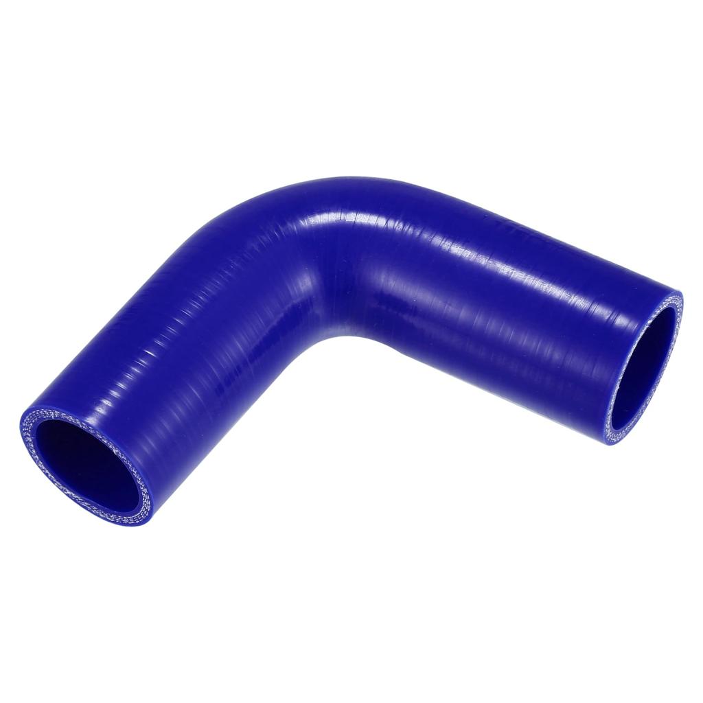 X AUTOHAUX 1pcs 35mm/1.38"-38mm/1.50" Inner Diameter 102mm/4.02" Length 90 Degree Blue Car Silicone Hose Hose Universal
