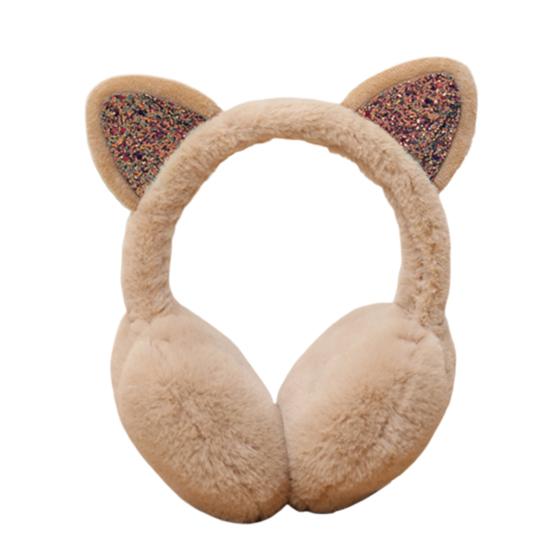 Earmuffs Skin-friendly Cats Ears Design Plush Winter Warm Cats Ear Muffs for Outdoor