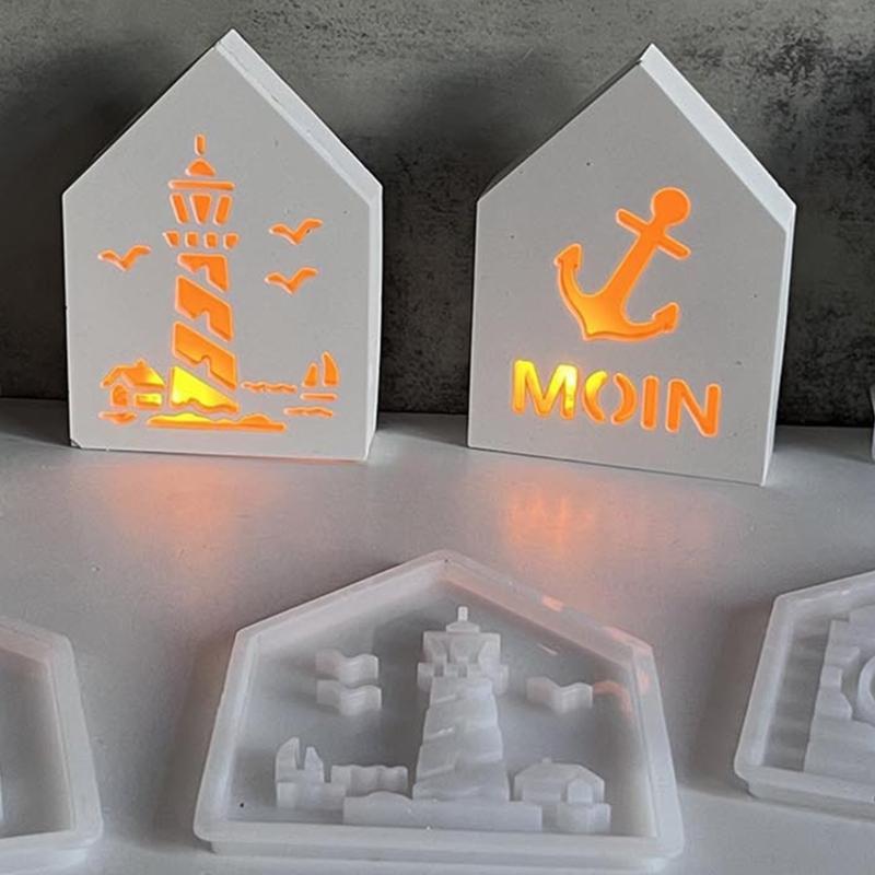 Creative Lighthouse Silicone Mold Soft Sturdy Silicone Light House Craft Mold For Crafting Elegant Ambient Lights