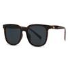 New TR polarized black frame sunglasses women's lightweight advanced sense retro large frame sunglasses men's driving glasses P