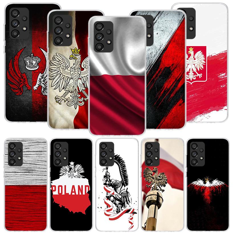 Poland Flag Phone Case For Samsung Galaxy A17 A16 A14 A15 A13 A57 A56 A54 A55 A53 A37 A36 A34 A35 A33 A26 A24 A25 A23 Galaxy A17