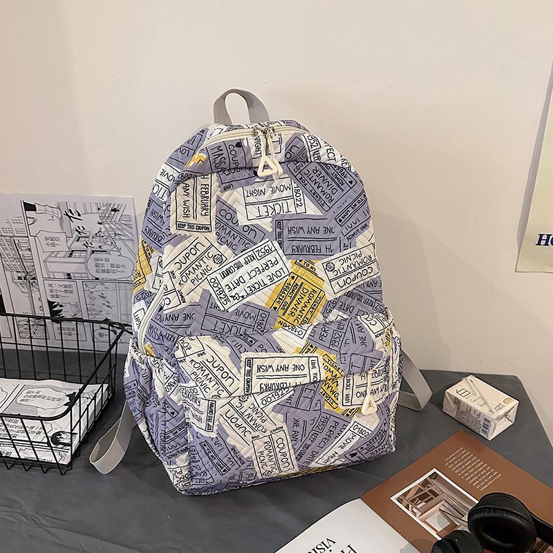 Schoolbag spring trend new large capacity simple small fresh backpack leisure student backpack outdoor travel backpack