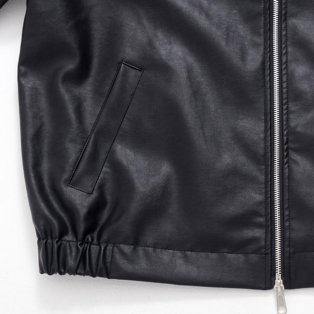 SILVER BULLET CavariA Unisex Oversized PU Leather Size 44 Black Men's Jacket, CATN23-13, (M),