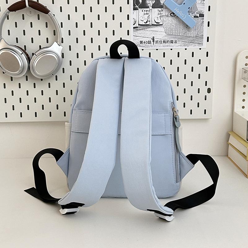 Contrast Color Backpack Junior High School Student Schoolbag Women's Lightweight Backpack