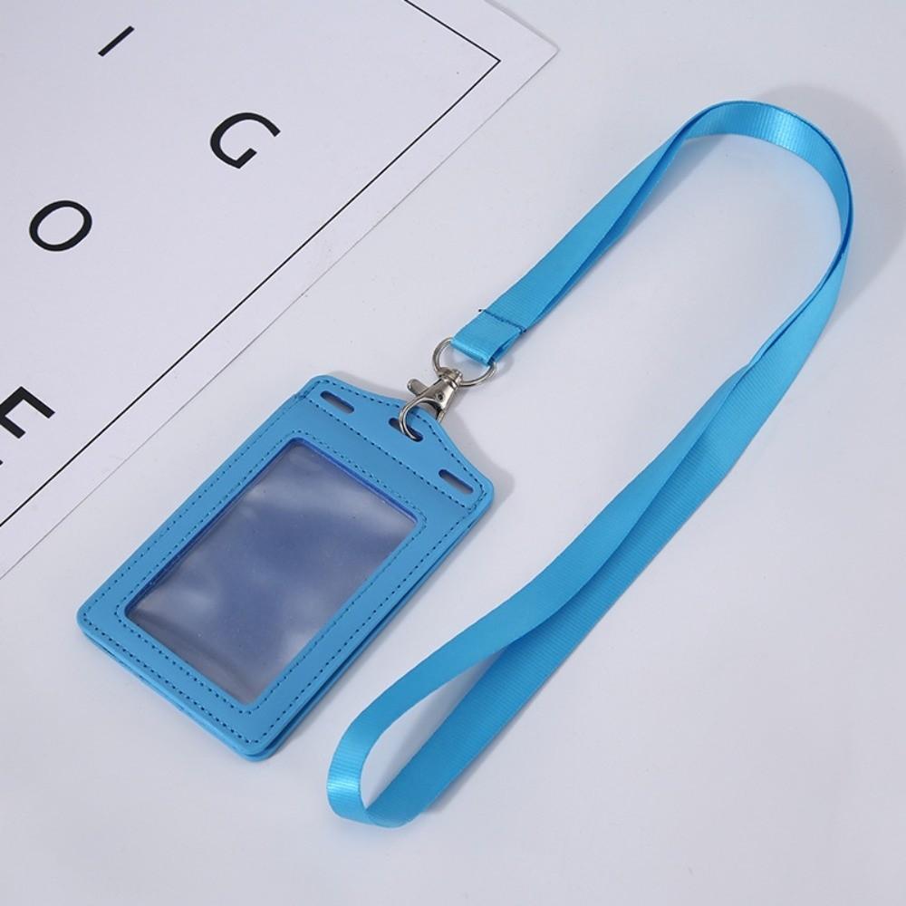 PU Leather Badge Holder Trifold Duty ID Card Holder for ID Name Card Business Name Tag Student ID Card