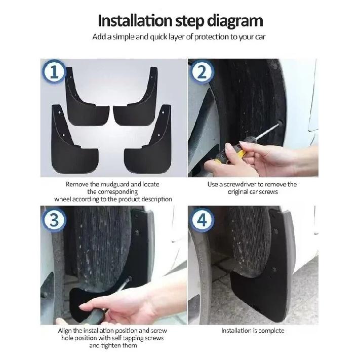Car Mud Fenders For BYD Atto 3 Yuan Plus SC6E 2026 2027 2028 4pcs Splash Guard Auto Mudflaps Mudguards Protect Accessories