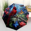 Christmas Cardinal Folding Umbrella Fashion Auto-Open Design 8 Iron Ribs Plastic Handle Foldable Sunshade Perfec Christmas Gift