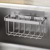 Stainless Steel Sink Caddy Kitchen Sink Organizer Sponge Holder Dish Soap Brush Storage Rack Countertop Drain Basket