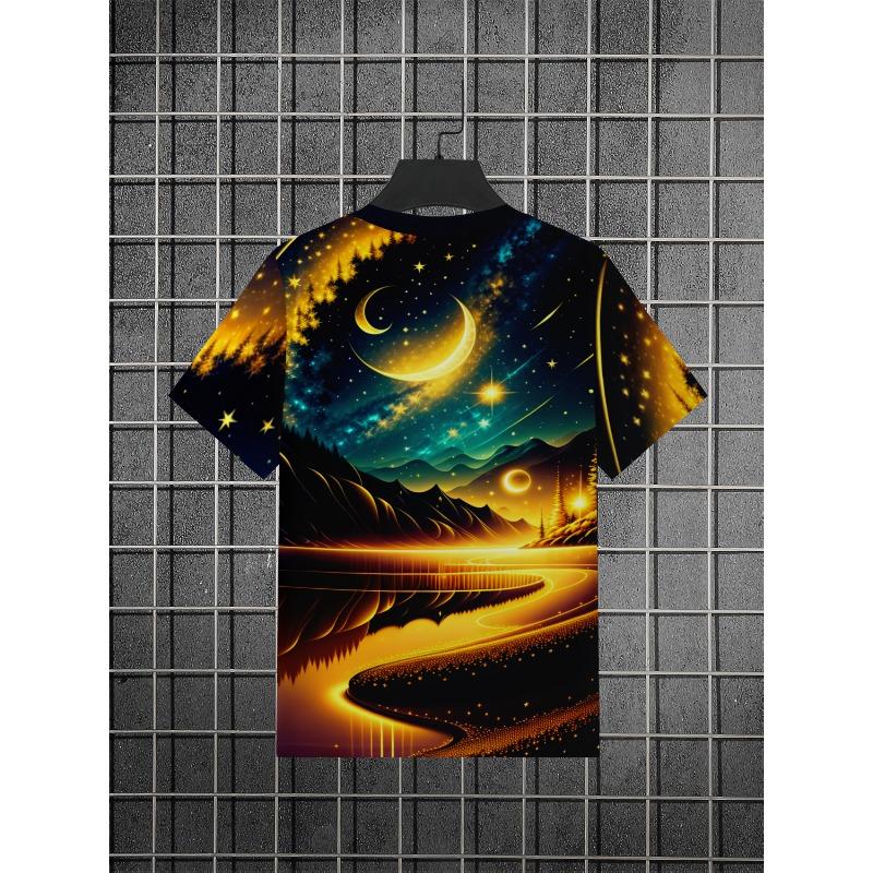 Men's 3D Airplane Cross Full-Body Print T-Shirt - Aviation-Themed Hot Transfer Graphic Tee,