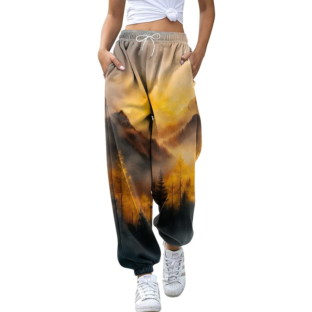 

Женские зимние однотонные брюки, брюки полной длины, спортивные брюки, домашние брюки L золотой