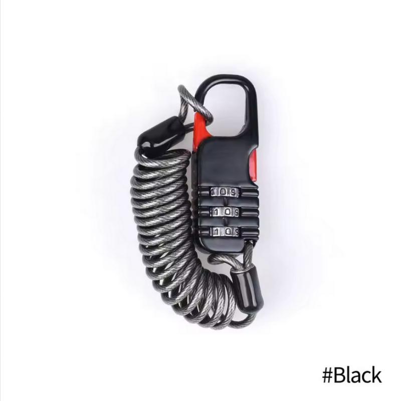 Bicycle Anti-Theft Motorcycle Three-Digit Password Combination Safety Rope Wire Rope Helmet Lock Multi-purpose Safety Rope Lock