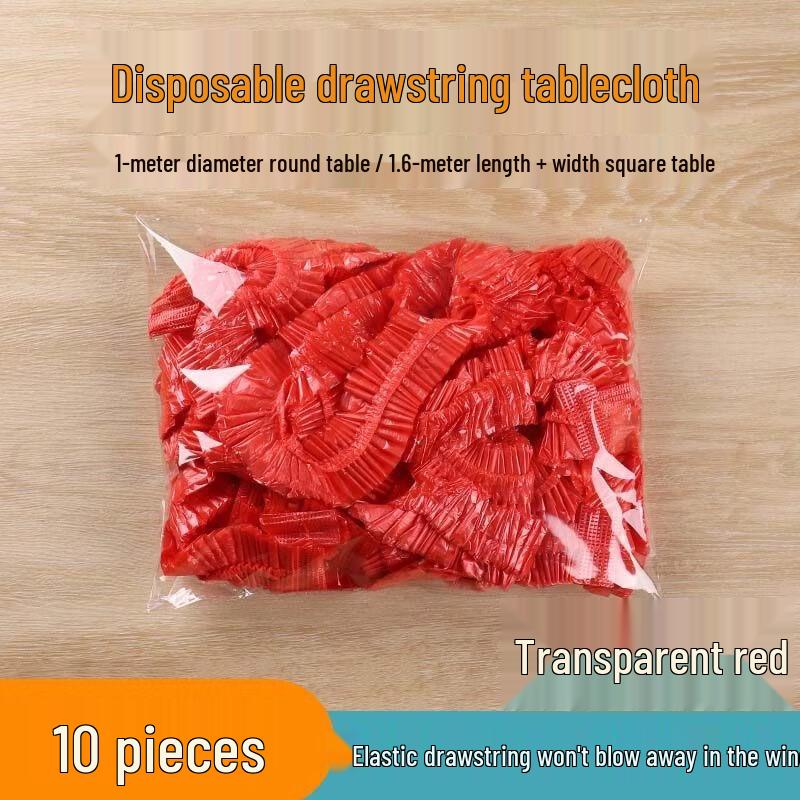 ZISIZ Disposable Elastic Drawstring Tablecloth