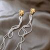 2026 New Super Long Silver Colour Tassel Pendant Earrings For Women's Temperament Accessories Fashion Jewelry Girl’s Earrings