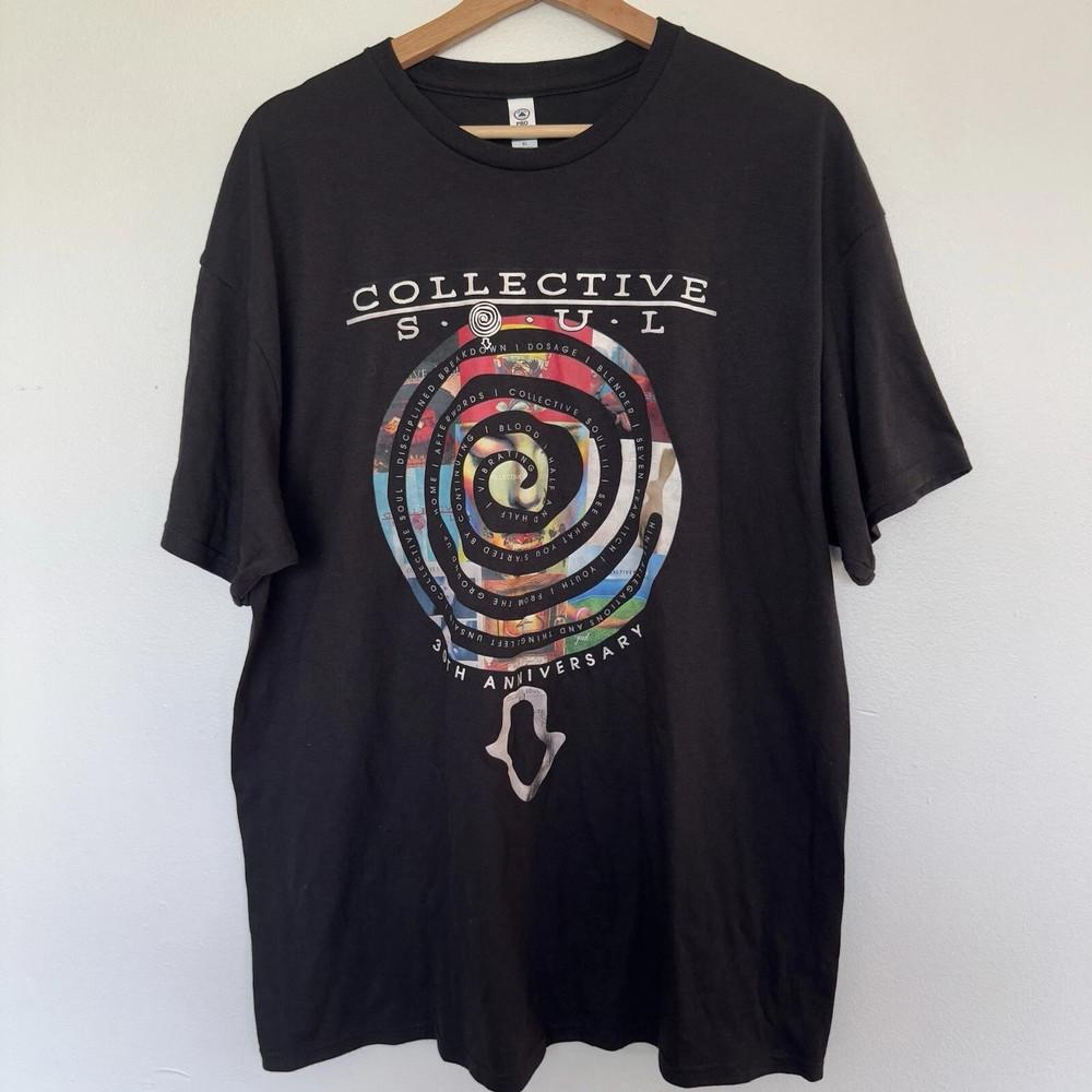 

30th Anniversary Collective Soul Band Black T Shirt Full Size S5XL Unisex T-Shirt XXXXL