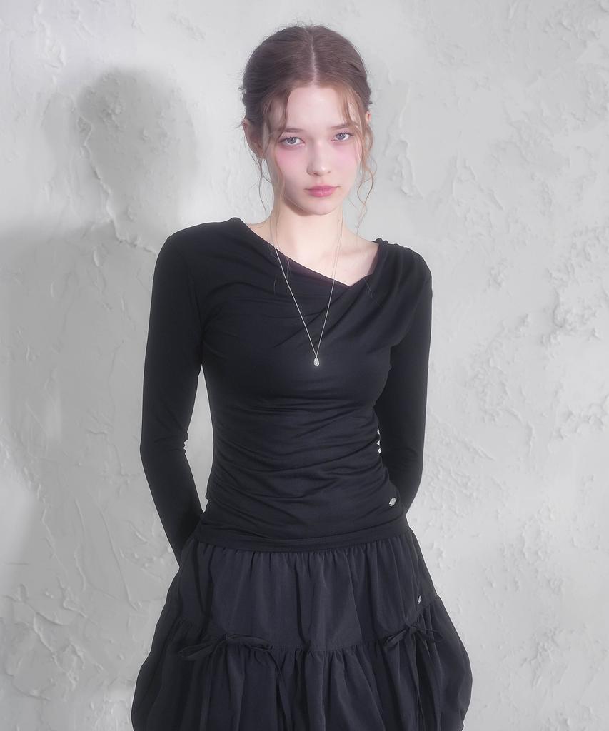 VIVACIOUS Dali Draped Tee_5 Colors