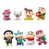 Crayon Shinchan Anime Figure Toys Cute Figurines Shiro Cartoon Model for Desk Decor Car Dashboard Collection Gifts for Girls