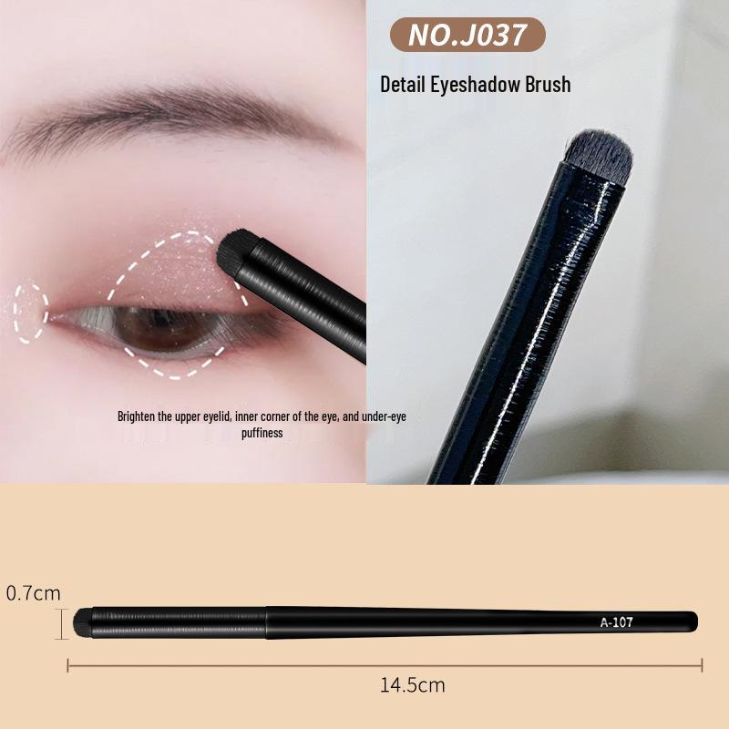 JONBOS Wooden Handle Blending & Highlight Makeup Brush Set