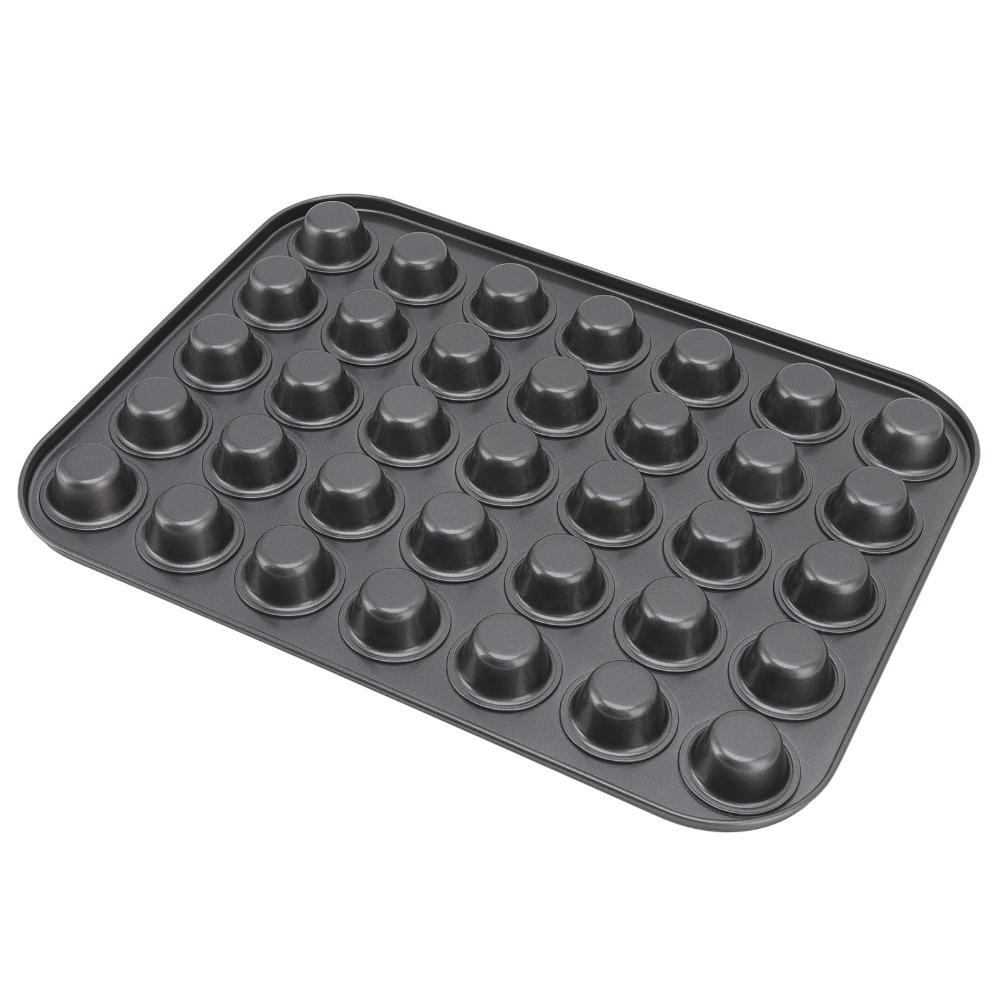 35 Grids Cupcake Baking Tray Carbon Steel Cake Mold Multipurpose Tart Quiche Mold Brownie Making