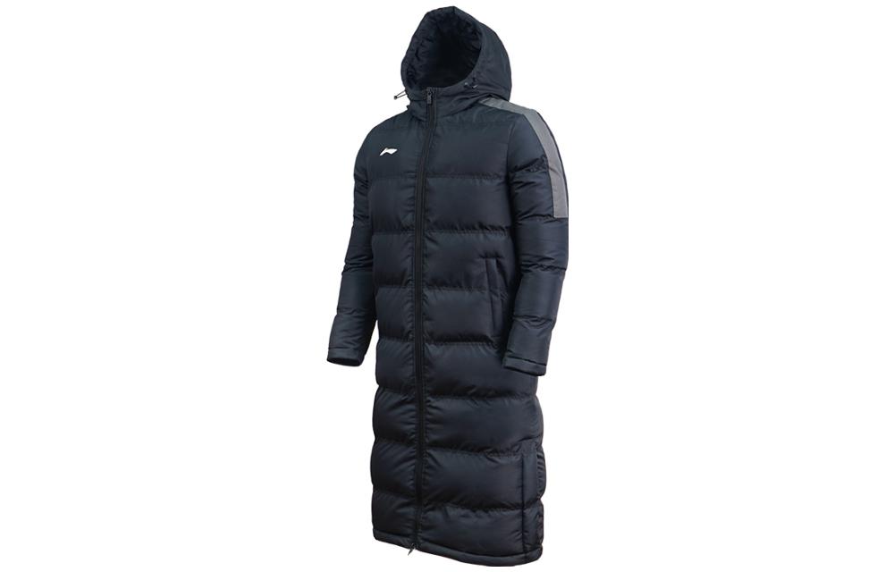 Li Ning Parka Coats Men's Black Hooded Moderate AFMS025-1