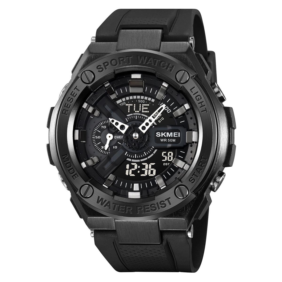 

Moment Beauty Men s Sports Watch Luminous Waterproof Electronic Watch Alarm Clock Multifunctional Electronic Watch Student Watch чорний