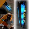 MDLUFY Motorcycle Sequential Flow Turn Signal Bike LED Electrocardiogram Wave Shape LED Turn Signal Light Waterproof Universal (Blue)