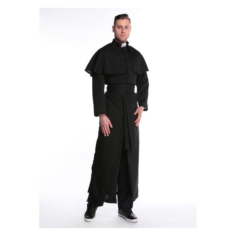 Stock Women Fancy Dress Nun Priest Sister Adult Cosplay Halloween Costume