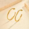 Dainty Twisted Hoop Earrings for Women Stianless Steel Circle Round Ear Clip Accessory Wedding Statement Jewelry