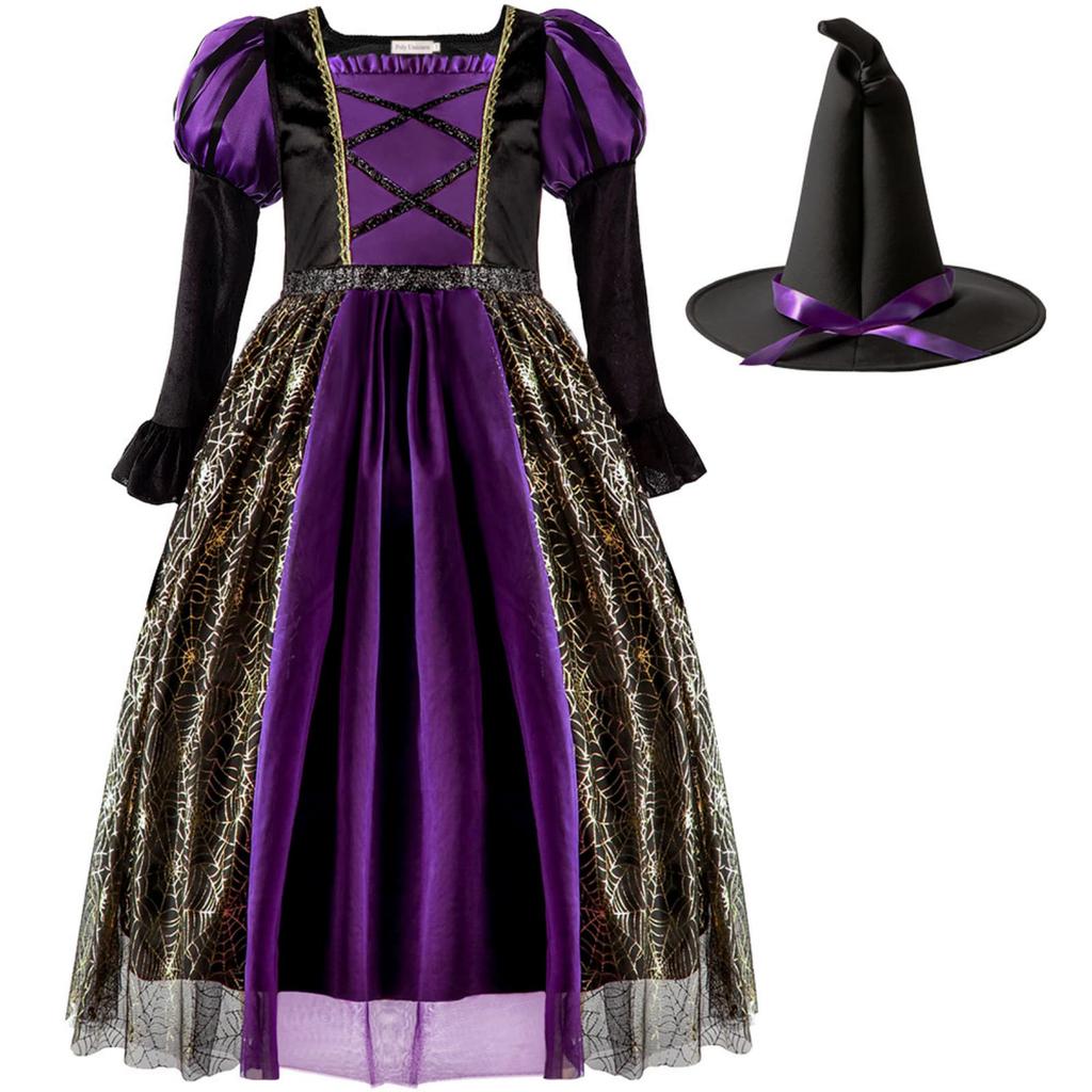 Kids Halloween Witch Costume Set for Role Play