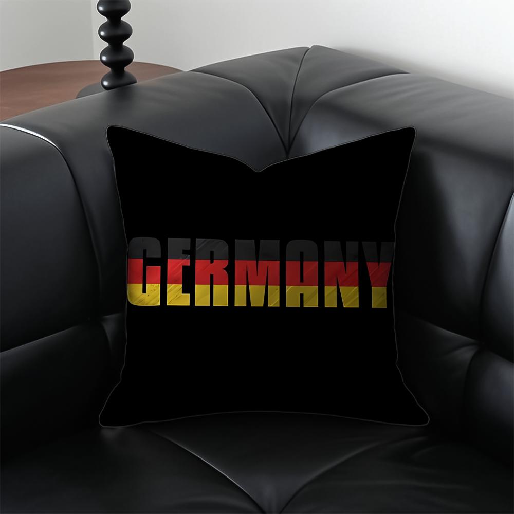 Honorary Proud GGermany Flag Black red yellow Cushion Cover Pillow Case Antidustmite Invisible zipper silky plush cushion