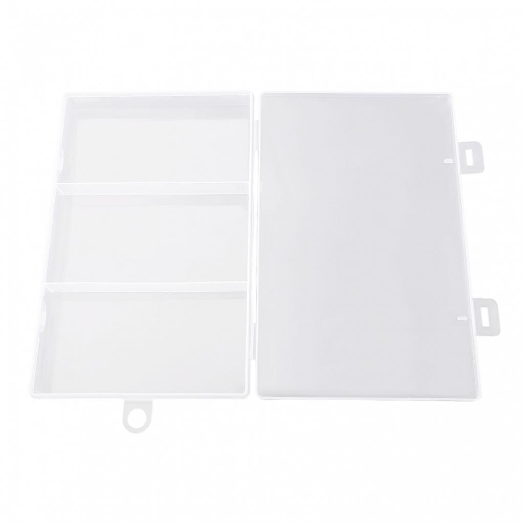 Organizer Storage Box 3 Grids Multifunctional With Cover Space Saving Jewelry