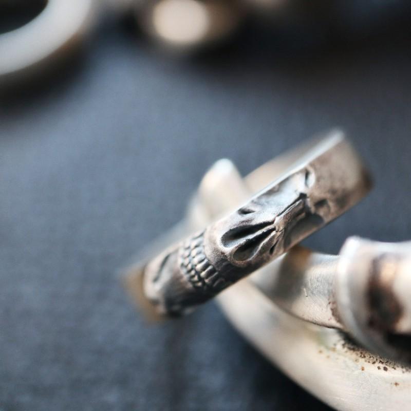 Adjustable Skull Ring Men Women Sterling Vintage Gothic Punk Statement Jewelry